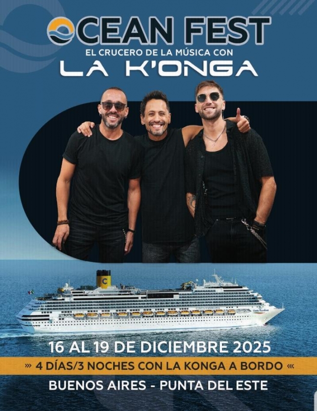 Ocean Fest, el crucero de la msica con la K'onga