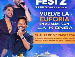 Ocean Fest 2, el crucero de la m�sica con la K'onga